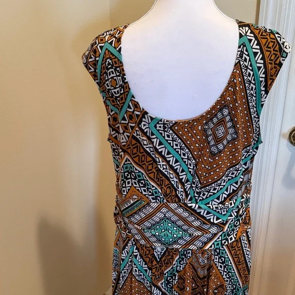 Ruby Rd. Multicolor Geometric Midi Dress - Picture 8 of 10